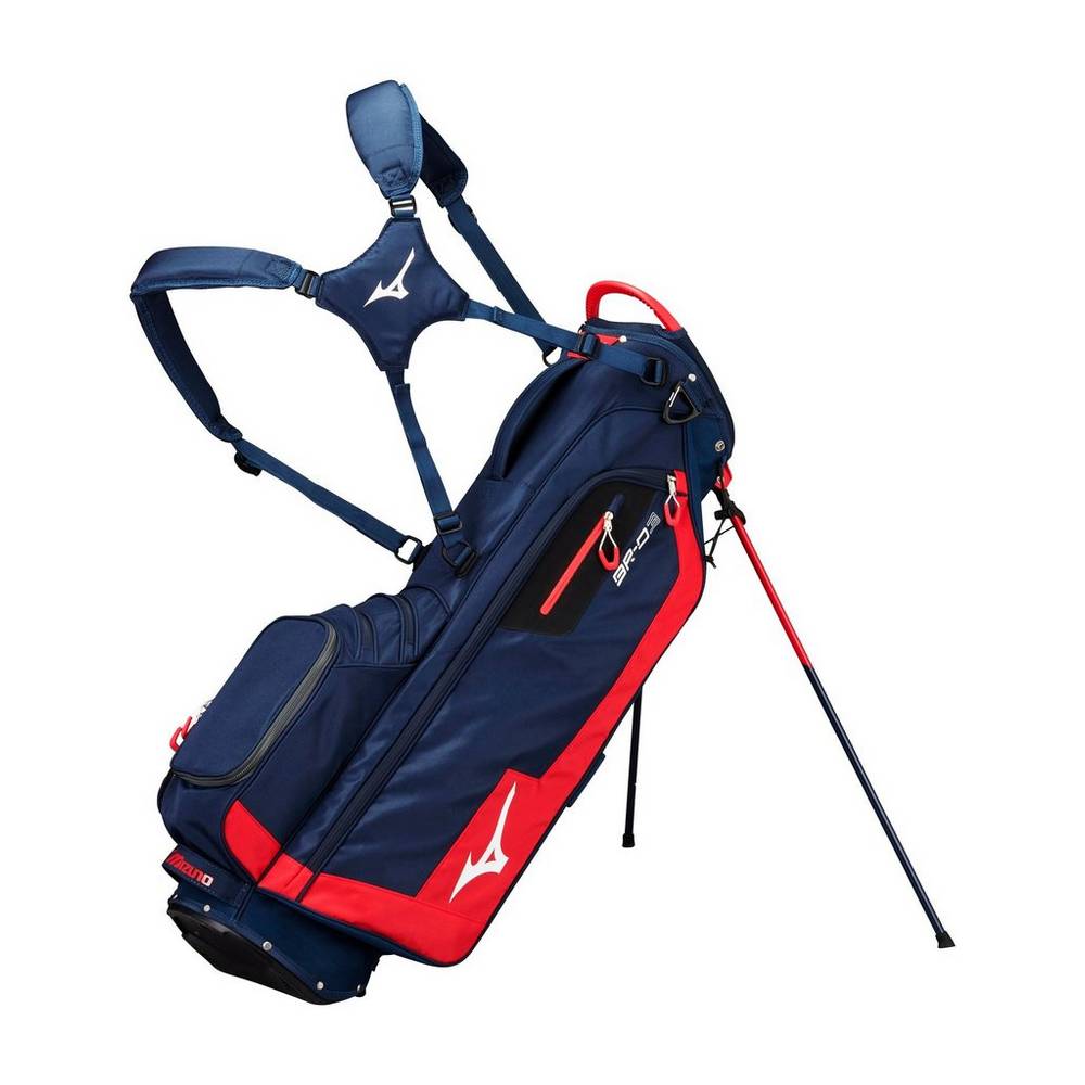 Mizuno Men's BR-D3 Stand Bag Navy/Red (240226-HYT)